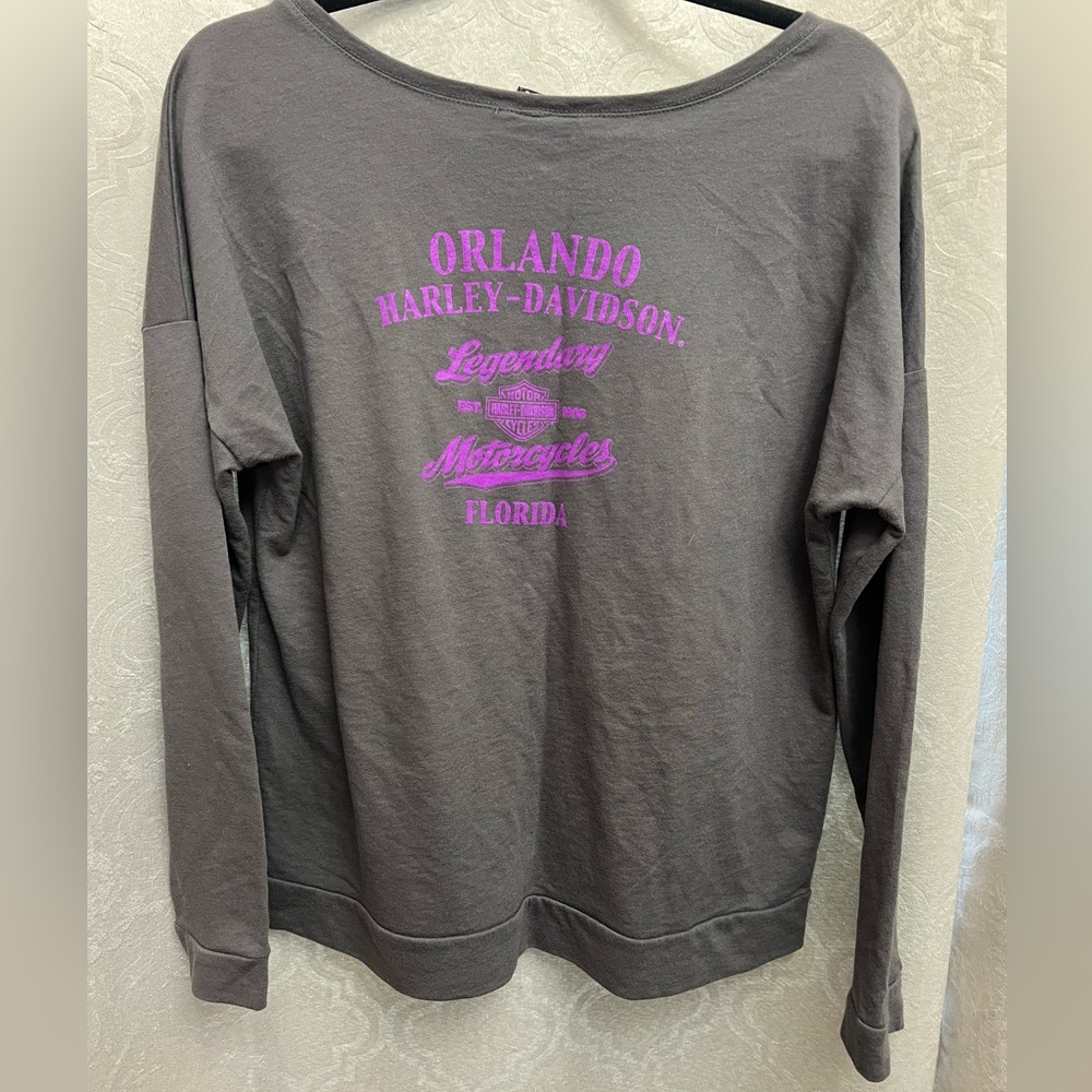 Harley Davidson lightweight sweatshirt. A like heavier than T-shirt material. - Picture 3 of 9